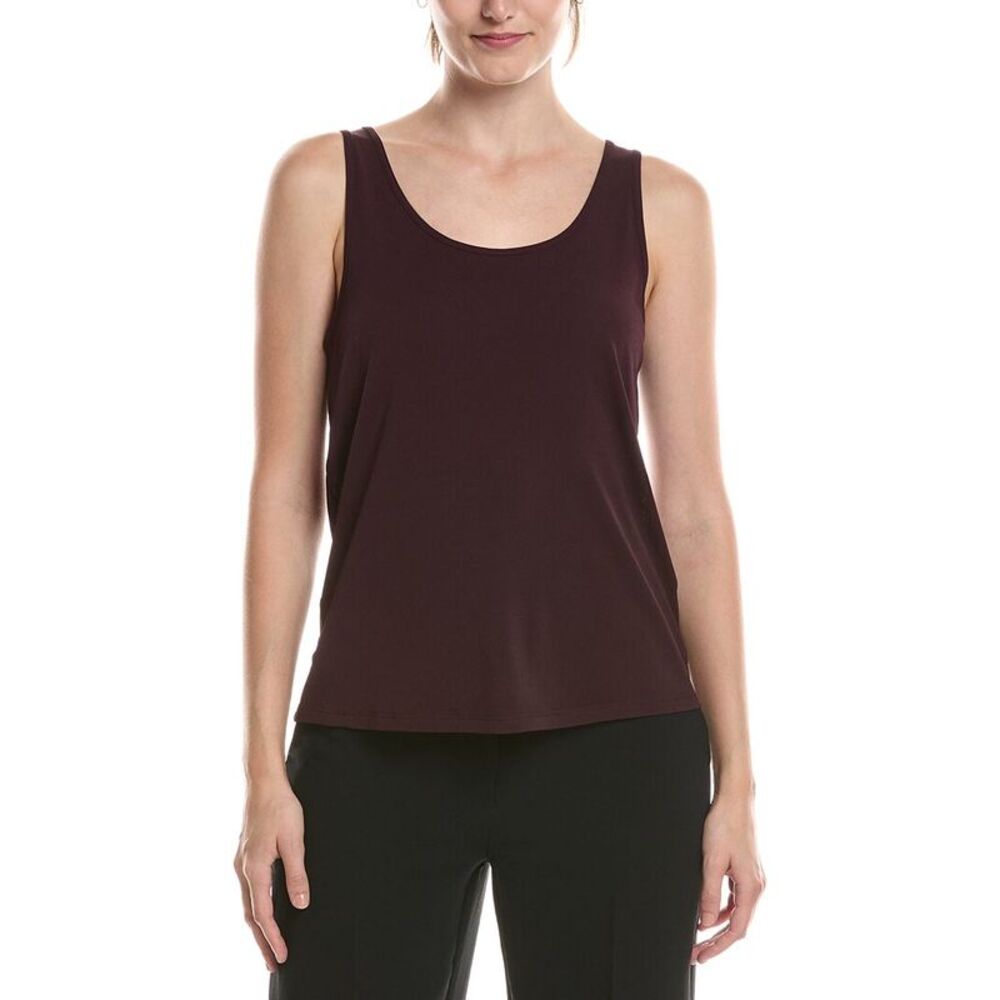 Eileen Fisher Womens  Silk Scoop Neck Slim Tank